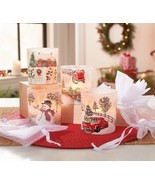 Set of 3 Frosted Glass Votives with Tealights and Gift Bags Assorted by ... - £154.87 GBP