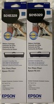 Epson S015329 Black Ribbon Cartridges For FX-890 Two Genuine Sealed Retail Boxes - $18.38