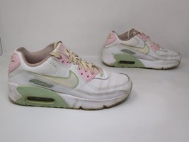 Big Kid&#39;s Nike Air Max 90 LTR SE Summit White Pink DQ0276-100 Girls Size... - £23.73 GBP