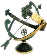 NauticalMart Polished Brass 18-Inch Diameter Armillary Sundial (Green) - £394.51 GBP