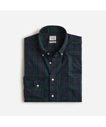 New J Crew Men Green Plaid Secret Wash Cotton Long Sleeve Button Down Sh... - $39.99