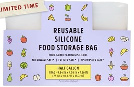 Trader Joe&#39;s Reusable Silcone Food Storage Bag Half Gallon - $12.99