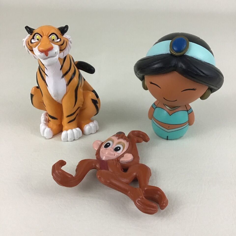 Disney Aladdin Funko Jasmine Figure 2016 Rajah Tiger Abu Monkey 3pc Lot ... - $14.80