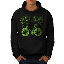 Wellcoda Amsterdam Weed Bike Mens Hoodie, Holland Casual Hooded Sweatshirt - £25.84 GBP+