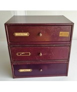 Vintage Purple Metal 3 Drawer Stackable Best Fit Swiss Staffs Parts Cabi... - $34.67 CAD