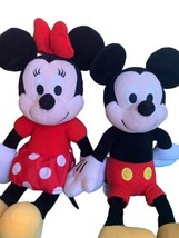 Mickey Minnie Mouse Disney 90 Years Kohls Cares 14&quot; Plush Stuffed Toy Lot Of 2 - £11.92 GBP