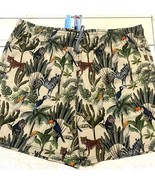 Mens Swim trunks XL Tropical Rainforest Lined Pockets Vacation Staycation - £27.37 GBP