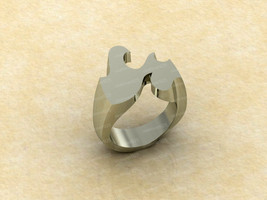 Solid Sterling Silver Men Ring Gift For Men Statement Men Ring Art Deco Men Ring - £54.53 GBP