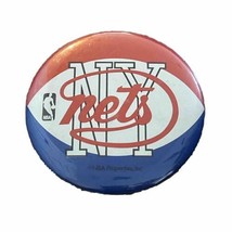 Vintage 70s New York Nets Button Pin NBA 3.5&quot; Wide Made in USA - $20.00