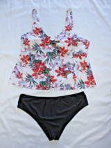 Tankini Swimsuit Set Womens 4XL White, Black, Multi Tropical High Waist ... - $14.87