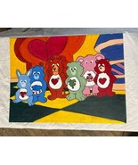 Orignal Painting of 6 Care Bears bright colorful hand painted art work - £236.23 GBP