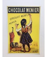FRENCH BEST CHOCOLATE MENIER GIRL WRITING CHOCOLAT MENIER VINTAGE POSTER... - £21.21 GBP