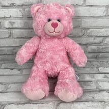 Build A Bear Pink Teddy Bear Plush Toy Stuffed Animal Girl Heart 17 Inches - $23.14