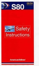 American Airlines S80 Safety Card 08/04 - £13.31 GBP