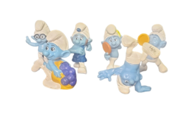 McDonalds Smurfs 6 Piece Happy Meal Toys Figures Cake Topper - £15.21 GBP