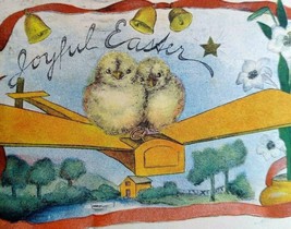 Easter Postcard Chicks In Airplane Plane Barton Spooner Fantasy 332 Vint... - $19.00