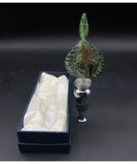 Green End Of Day Style Art Glass Wine Bottle Stopper 5.5” - €15,21 EUR