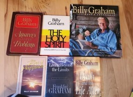 Vintage Lot 6 Billy Graham Books Hc Sc Dj God&#39;s Ambassador Death Life After New - £25.47 GBP
