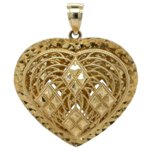 Authenticity Guarantee

14k Yellow Gold Filigree Heart Pendant 5.6g - $861.42