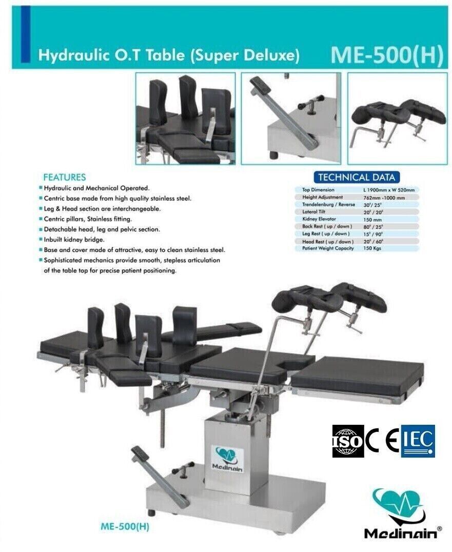Examination OT Table ME-500 Hydraulic OT Table Surgical Operation Theate... - $3,059.10