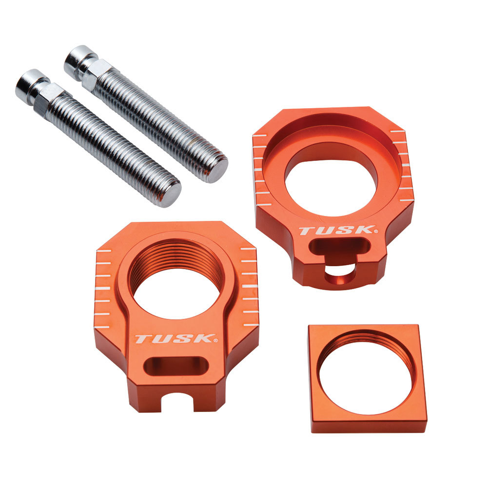 Tusk Racing Axle Block Orange KTM 125 XC 20212022 Other Motorcycle Parts