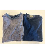 Set of 2 Faherty Indigo Dyed Cotton T-Shorts Men’s Medium - $984.77 MXN