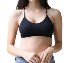 Leto tattoo mesh racerback bralette Black - $23.00