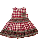 Vintage Womens Tangibles 90&#39;s Red Check Flannel Flowy Tunic Tank Top Shi... - $39.59