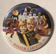 1988 Saint Paul Winter Carnival Tales of Fire and Ice Pinback Button Pin 2-1/4&quot; - £4.73 GBP