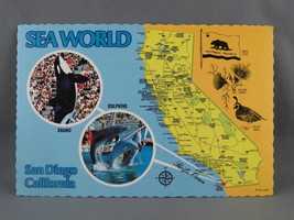 Vintage Postcard -Sea World San Diego with California State-The Continental Card - £11.80 GBP