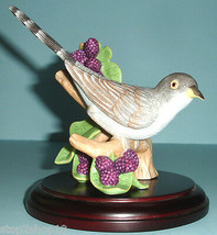 Lenox Yellow-Billed CUCKOO BIRD Figurine Wood Base Garden Bird Collectio... - $75.90