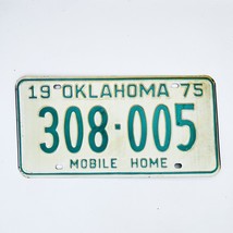 1975 United States Oklahoma Base Mobile Home License Plate 308-005 - $12.28 CAD