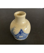 Paul Storie Pottery ~ Vase / Jug 4 1/4&quot; ~ Blue Country Barn - $18.80