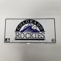 Vintage Colorado Rockies MLB Novelty Metal License Plate, White Base, 6&quot;... - $16.78