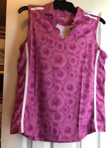 NWT Ladies Bermuda Sands Magenta Pink Tie Dye Sleeveless Golf Shirt - size M   - £22.41 GBP