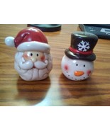 Santa and snowman salt and pepper shakers - $9.49