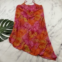 Venezia Womens Vintage Y2k Slip Sundress Plus Size 22/24 Pink Orange Tropical - £27.17 GBP