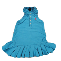 Baby Girl Summer Clothes Dress Drop Waist Pleated Sleeveless Ralph Lauren 12 m - $13.86