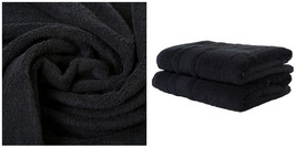 2 Pack NEW BLACK Color ULTRA SUPER SOFT LUXURY TURKISH 100% COTTON BATH ... - £52.59 GBP