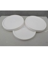 PUREPLASTIC BUCKET LIDS 3 PACK ROUND PAIL LIDS ONLY 5 GALLON FOOD GRADE EUC - $5.99