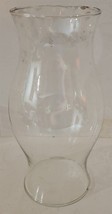 Vtg 8.5&quot; Clear Glass Hurricane Chimney Shade Candle Lantern Lamp - $18.81