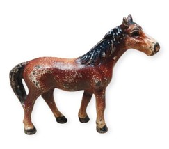 Vintage Cast Iron Horse Figurine Toy Small Paperweight Hubley? Americana Rustic - £23.94 GBP