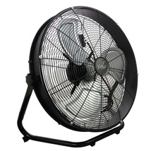 Vie Air 20 Inch 3 Speed Motor Metal Floor Drum Fan in Black - £62.26 GBP