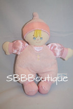 Chosun All Mine Baby Doll Lovey Rattle 10&quot; Pink Plush Satin Stuffed Soft Toy - £9.95 GBP