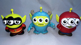 Disney Pixar Remix Alien Lot of 3 Sulley, Miguel, Mr Incredible 3&quot; Fig. Used - £10.95 GBP