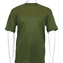 Men Dressy T-Shirt Log-In Uomo Soft Crew Neck Silky Short Sleeves 218 olive image 2