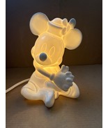 Walt Disney Minnie Mouse Night Light White Schmid Bone China with On/Off... - $94.97 CAD