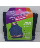 Adult 100% Cotton Blue Denim Apron 28 x 20 - New - $12.34