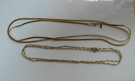 Vintage Monet Gold-tone Chain Necklaces (2) - £21.12 GBP