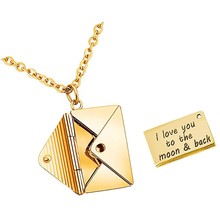 Custom Envelope Necklace - Love Letter Necklace - - - £34.74 GBP